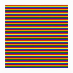 Horizontal Gay Pride Rainbow Flag Pin Stripes Medium Glasses Cloth by PodArtist