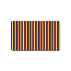 Vertical Gay Pride Rainbow Flag Pin Stripes Magnet (name Card) by PodArtist