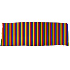 Vertical Gay Pride Rainbow Flag Pin Stripes Body Pillow Case Dakimakura (two Sides) by PodArtist