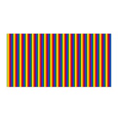 Vertical Gay Pride Rainbow Flag Pin Stripes Satin Wrap by PodArtist