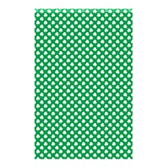  White Shamrocks On Green St  Patrick s Day Ireland Shower Curtain 48  X 72  (small)  by PodArtist