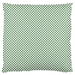 Shamrock 2-tone Green On White St Patrick’s Day Clover Large Flano Cushion Case (one Side) by PodArtist