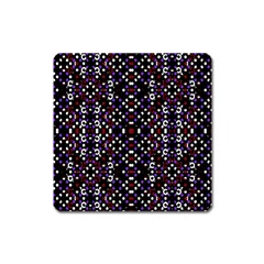 Futuristic Geometric Pattern Square Magnet by dflcprints