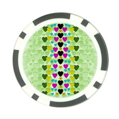 Summer Time In Lovely Hearts Poker Chip Card Guard by pepitasart