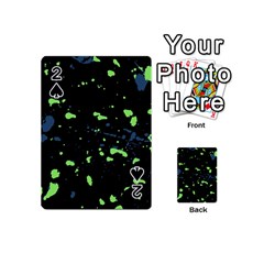 Dark Splatter Abstract Playing Cards 54 (mini)  by dflcprints