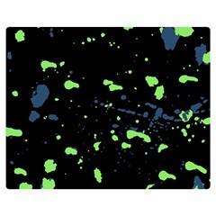 Dark Splatter Abstract Double Sided Flano Blanket (medium)  by dflcprints