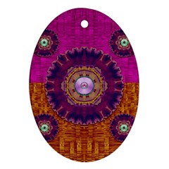 Viva Summer Time In Fauna Ornament (oval) by pepitasart