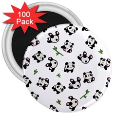 Panda Pattern 3  Magnets (100 Pack) by Valentinaart