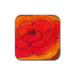 Flower Rubber Coaster (square)  by snowwhitegirl