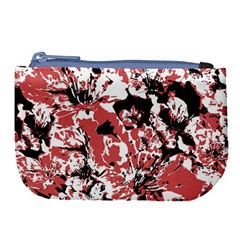 Textured Floral Collage Large Coin Purse by dflcprints