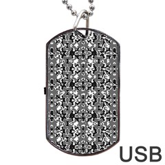 Dark Camo Style Design Dog Tag Usb Flash (two Sides) by dflcprints