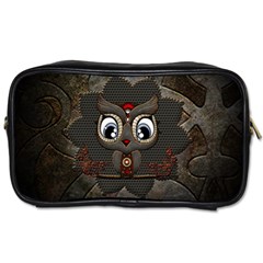 Wonderful Cute  Steampunk Owl Toiletries Bags 2-side by FantasyWorld7