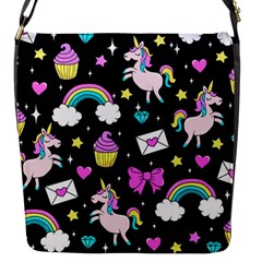 Cute Unicorn Pattern Flap Messenger Bag (s) by Valentinaart