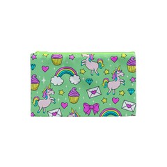 Cute Unicorn Pattern Cosmetic Bag (xs) by Valentinaart