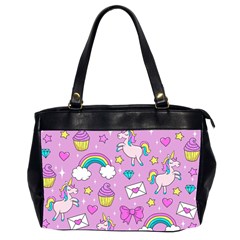 Cute Unicorn Pattern Office Handbags (2 Sides) 