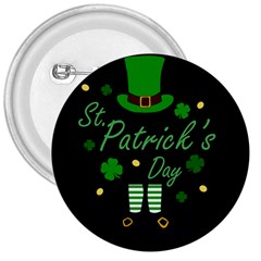 St Patricks Leprechaun 3  Buttons by Valentinaart