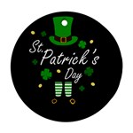 St Patricks Leprechaun Ornament (Round)