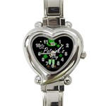 St Patricks Leprechaun Heart Italian Charm Watch