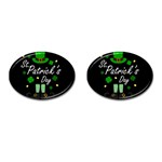 St Patricks Leprechaun Cufflinks (Oval)