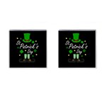 St Patricks Leprechaun Cufflinks (Square)