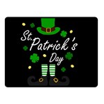 St Patricks Leprechaun Double Sided Fleece Blanket (Small) 