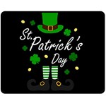 St Patricks Leprechaun Double Sided Fleece Blanket (Medium) 