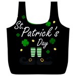 St Patricks Leprechaun Full Print Recycle Bags (L) 