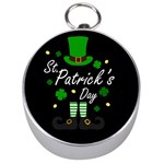 St Patricks Leprechaun Silver Compasses