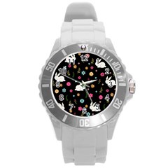 Easter Bunny  Round Plastic Sport Watch (l) by Valentinaart