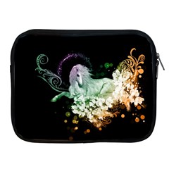Wonderful Unicorn With Flowers Apple Ipad 2/3/4 Zipper Cases by FantasyWorld7