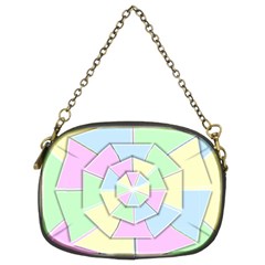 Color Wheel 3d Pastels Pale Pink Chain Purses (two Sides)  by Nexatart