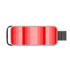 Red Monochrome Vertical Stripes Portable Usb Flash (two Sides)