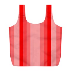Red Monochrome Vertical Stripes Full Print Recycle Bags (l)  by Nexatart