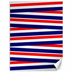 Red White Blue Patriotic Ribbons Canvas 36  X 48  