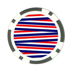 Red White Blue Patriotic Ribbons Poker Chip Card Guard (10 Pack)