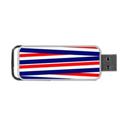 Red White Blue Patriotic Ribbons Portable Usb Flash (one Side)