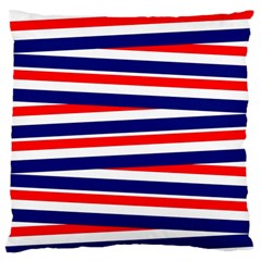 Red White Blue Patriotic Ribbons Large Flano Cushion Case (two Sides)