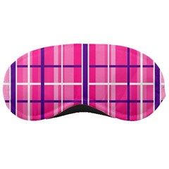 Gingham Hot Pink Navy White Sleeping Masks by Nexatart