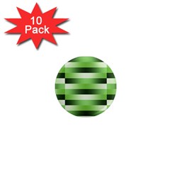 Pinstripes Green Shapes Shades 1  Mini Magnet (10 Pack) 