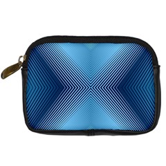 Converging Lines Blue Shades Glow Digital Camera Cases