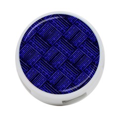 Cobalt Blue Weave Texture 4-port Usb Hub (two Sides) 