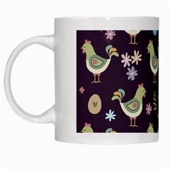 Easter Pattern White Mugs