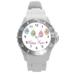 Easter Eggs Round Plastic Sport Watch (l) by Valentinaart