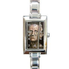 Old Man Imprisoned Rectangle Italian Charm Watch by redmaidenart