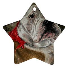 Dog Portrait Star Ornament (two Sides) by redmaidenart