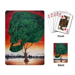 Skull Hedge Playing Card by redmaidenart