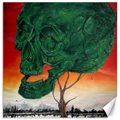 Skull Hedge Canvas 16  X 16   by redmaidenart