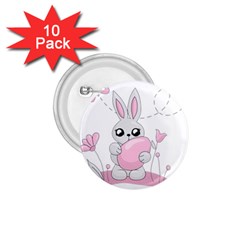 Easter Bunny  1 75  Buttons (10 Pack) by Valentinaart