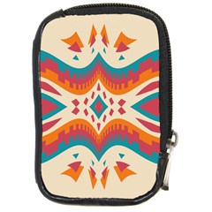 Symmetric Distorted Shapes                              Compact Camera Leather Case by LalyLauraFLM