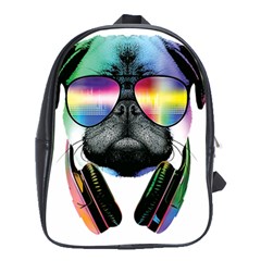 Dj Pug Cool Dog School Bag (xl) by alexamerch